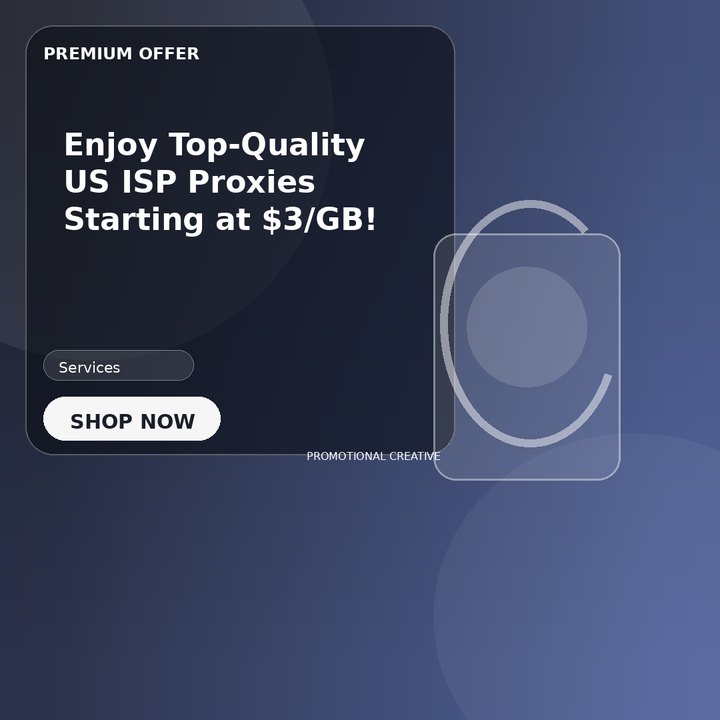Enjoy Top-Quality US ISP Proxies Starting at $3/GB!