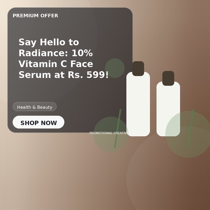 Say Hello to Radiance: 10% Vitamin C Face Serum at Rs. 599!
