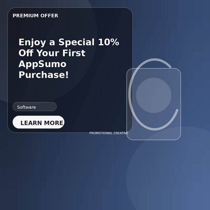 Enjoy a Special 10% Off Your First AppSumo Purchase!