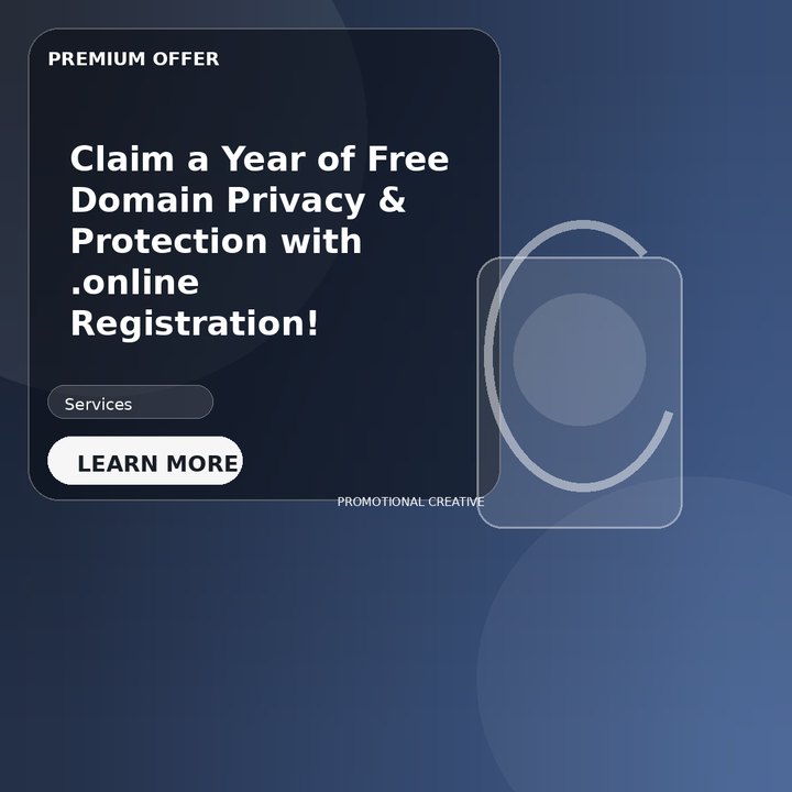 Claim a Year of Free Domain Privacy & Protection with .online Registration!