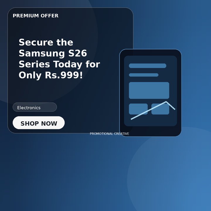 Secure the Samsung S26 Series Today for Only Rs.999!