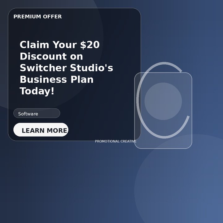 Claim Your $20 Discount on Switcher Studio's Business Plan Today!