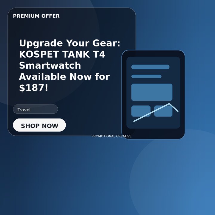 Upgrade Your Gear: KOSPET TANK T4 Smartwatch Available Now for $187!