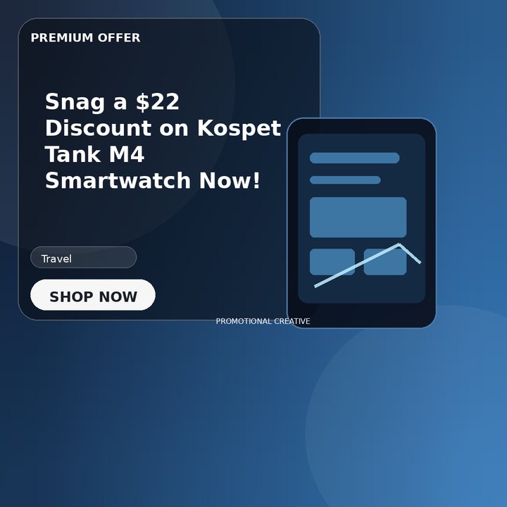 Snag a $22 Discount on Kospet Tank M4 Smartwatch Now!