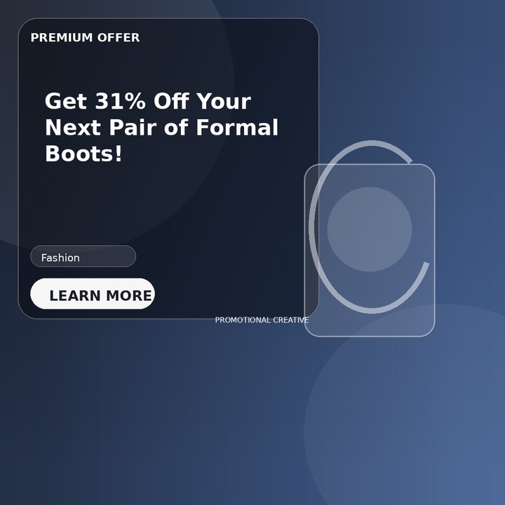 Get 31% Off Your Next Pair of Formal Boots!