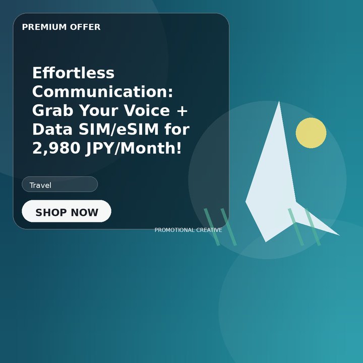 Effortless Communication: Grab Your Voice + Data SIM/eSIM for 2,980 JPY/Month!