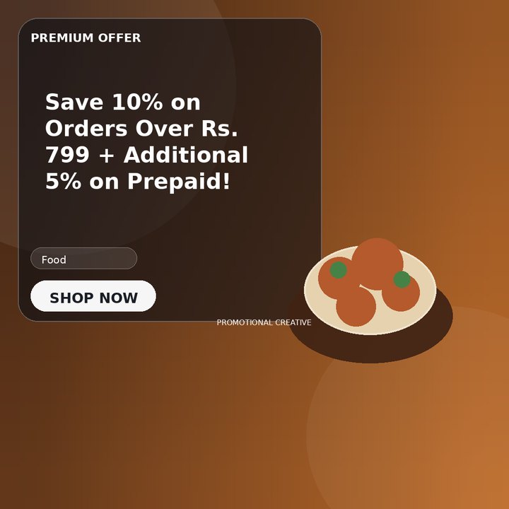 Save 10% on Orders Over Rs. 799 + Additional 5% on Prepaid!