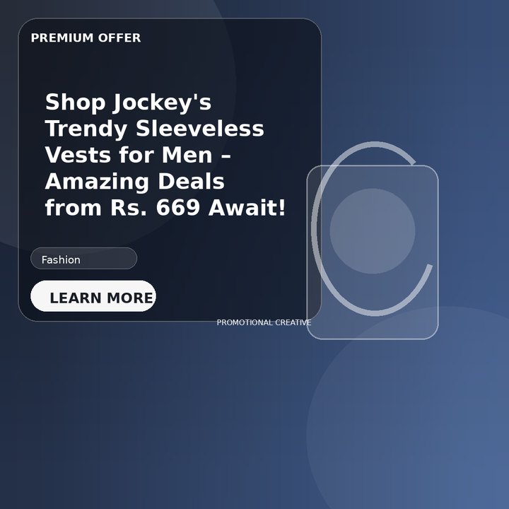 Shop Jockey's Trendy Sleeveless Vests for Men – Amazing Deals from Rs. 669 Await!