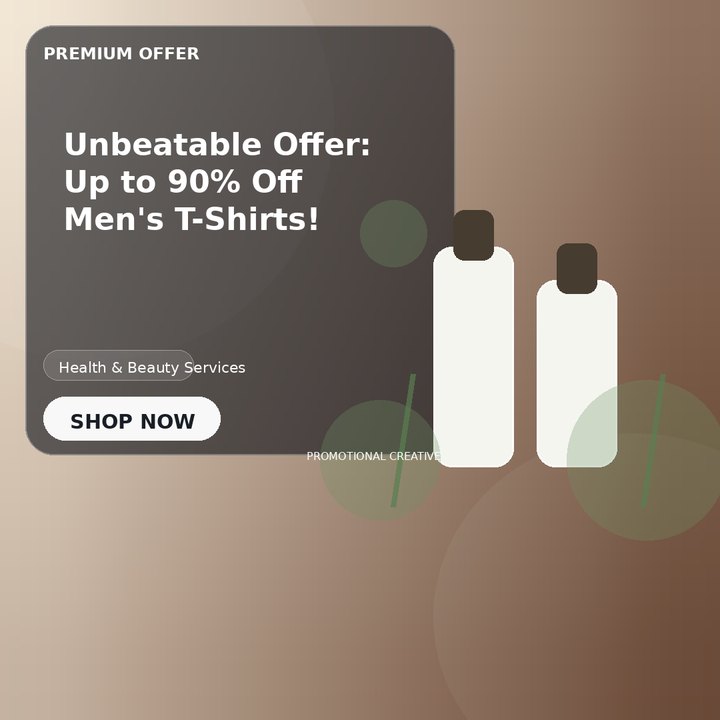 Unbeatable Offer: Up to 90% Off Men's T-Shirts!