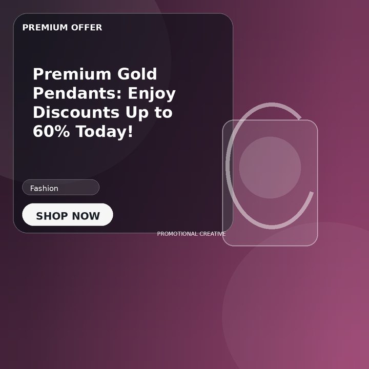 Premium Gold Pendants: Enjoy Discounts Up to 60% Today!