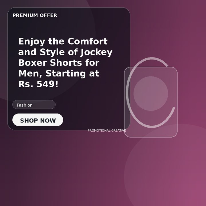 Enjoy the Comfort and Style of Jockey Boxer Shorts for Men, Starting at Rs. 549!