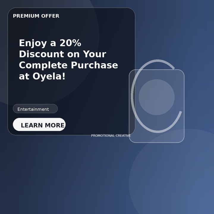 Enjoy a 20% Discount on Your Complete Purchase at Oyela!