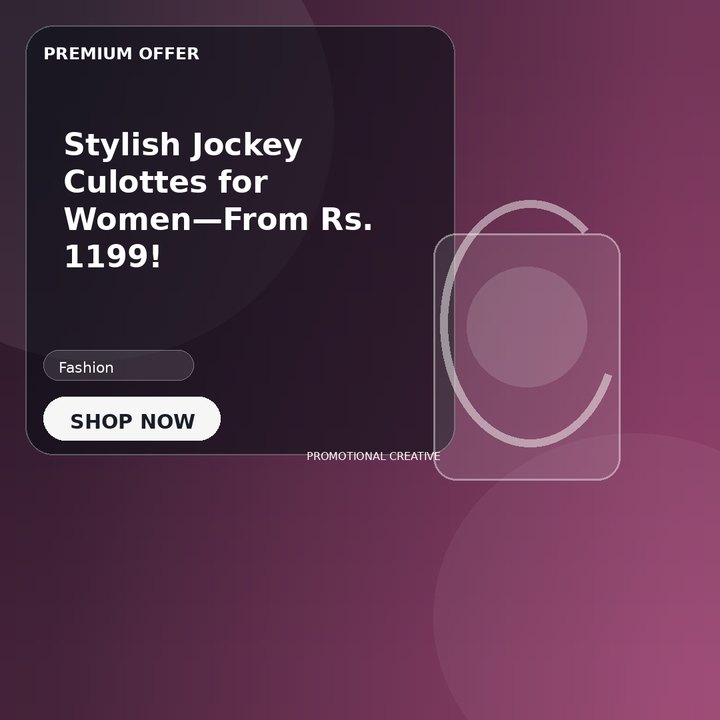 Stylish Jockey Culottes for Women—From Rs. 1199!