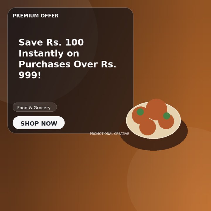 Save Rs. 100 Instantly on Purchases Over Rs. 999!