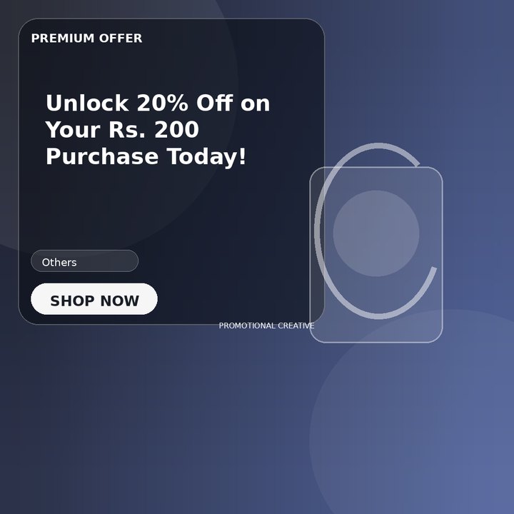 Unlock 20% Off on Your Rs. 200 Purchase Today!