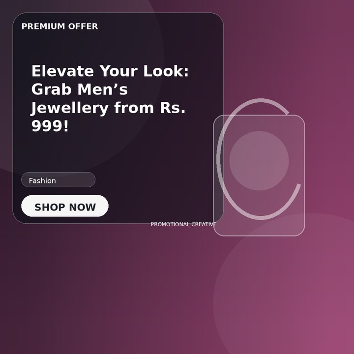 Elevate Your Look: Grab Men’s Jewellery from Rs. 999!