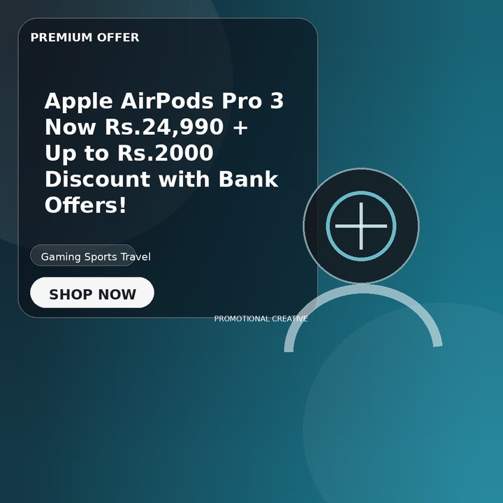 Apple AirPods Pro 3 Now Rs.24,990 + Up to Rs.2000 Discount with Bank Offers!