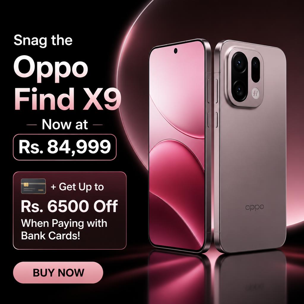 Snag the Oppo Find X9 Now at Rs. 84,999 + Get Up to Rs. 6500 Off When Paying with Bank Cards!