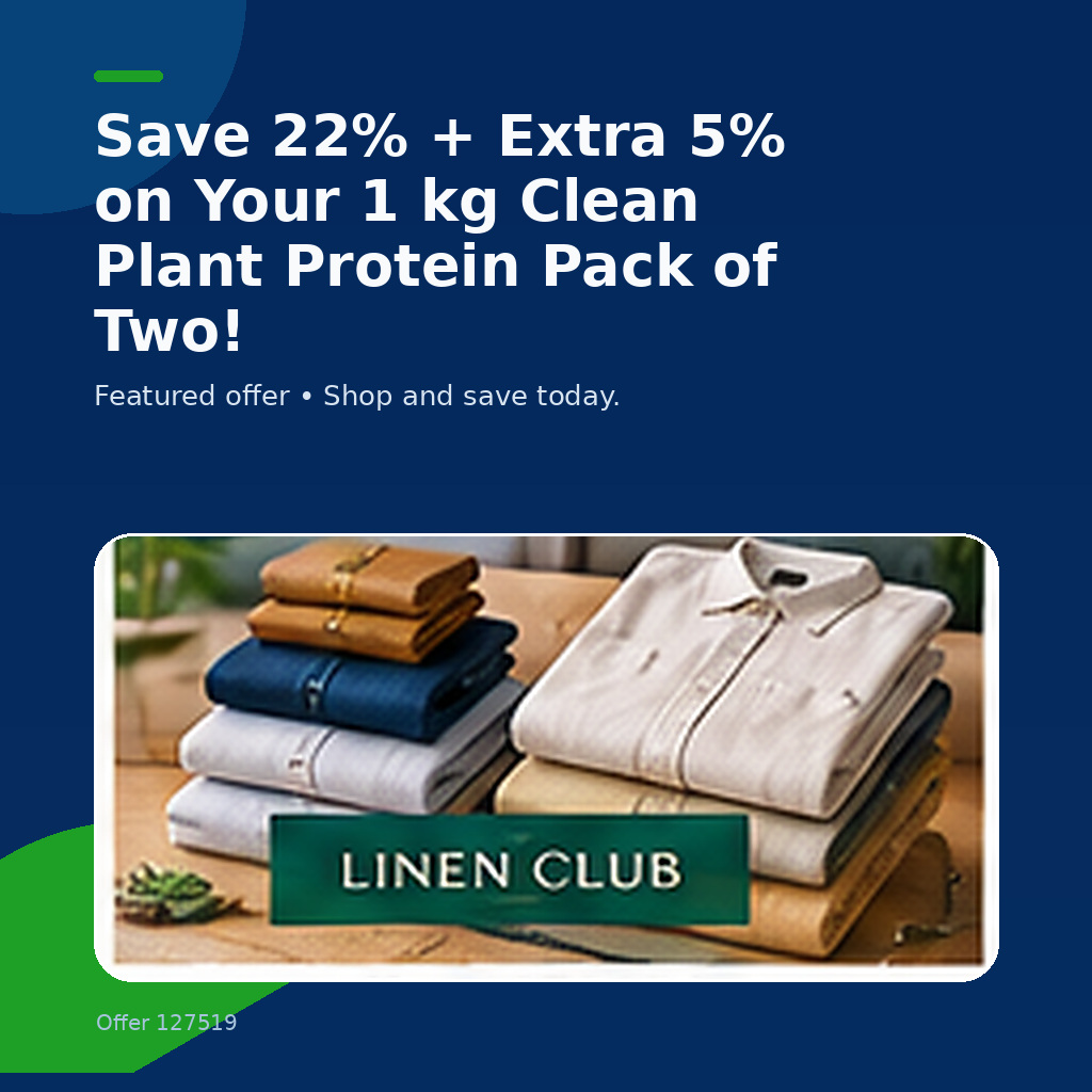 Save 22% + Extra 5% on Your 1 kg Clean Plant Protein Pack of Two!