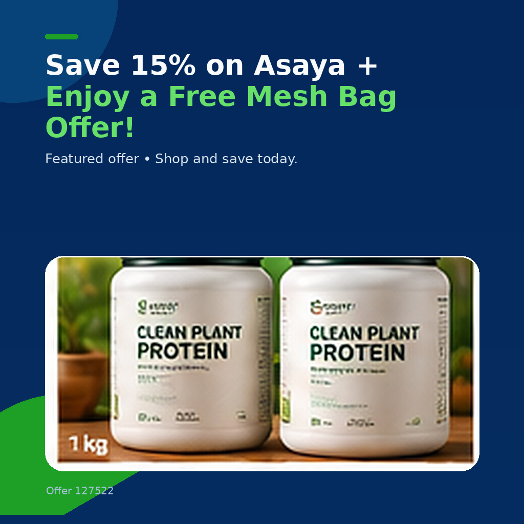 Save 15% on Asaya + Enjoy a Free Mesh Bag Offer!