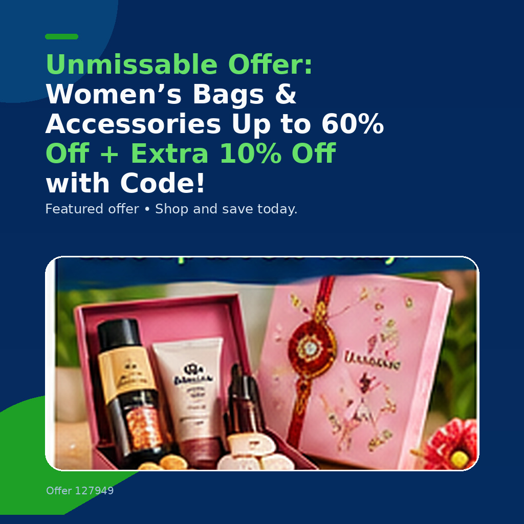 Unmissable Offer: Women’s Bags & Accessories Up to 60% Off + Extra 10% Off with Code!