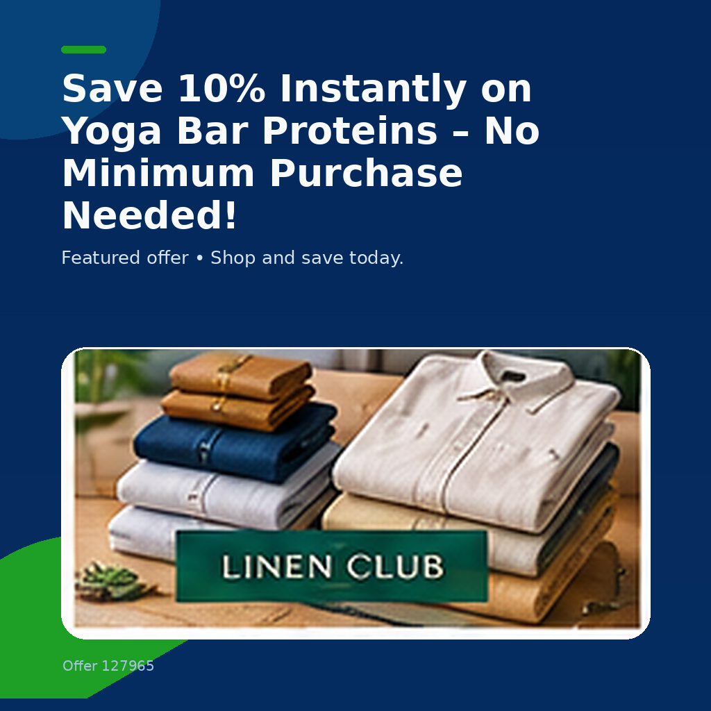 Save 10% Instantly on Yoga Bar Proteins – No Minimum Purchase Needed!