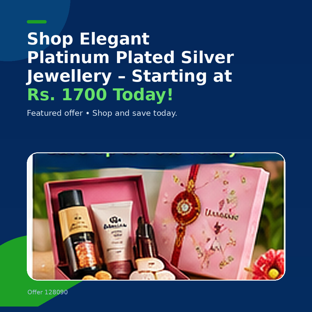 Shop Elegant Platinum Plated Silver Jewellery – Starting at Rs. 1700 Today!