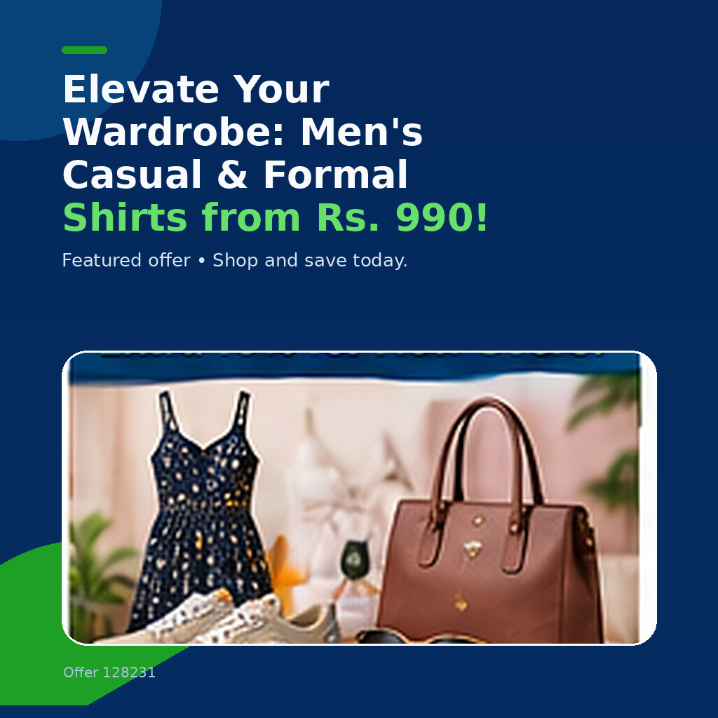 Elevate Your Wardrobe: Men's Casual & Formal Shirts from Rs. 990!