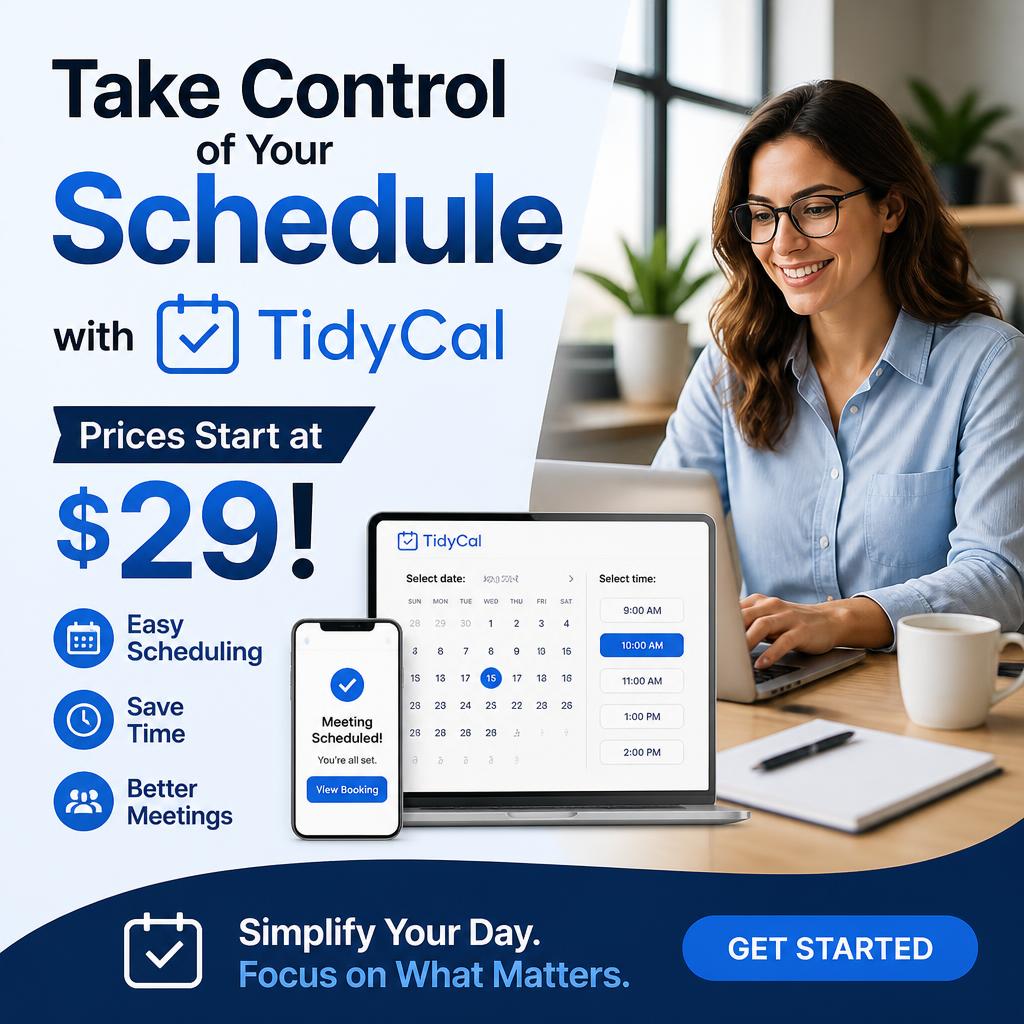 Take Control of Your Schedule with TidyCal – Prices Start at $29!