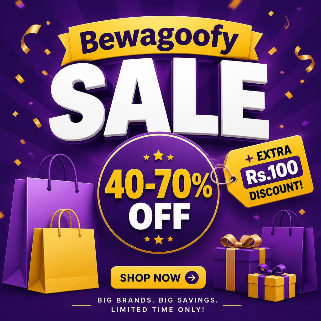 Bewagoofy Sale: 40-70% Off + Extra Rs.100 Discount!