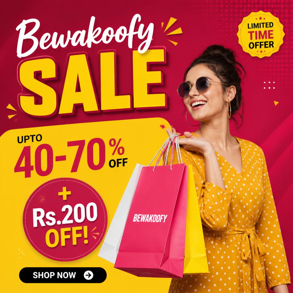 Bewakoofy SALE - 40-70% Off + Rs.200 OFF!