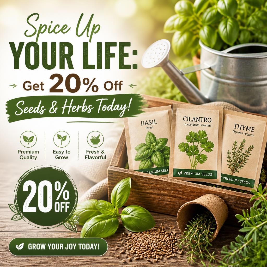 Spice Up Your Life: Get 20% Off Seeds & Herbs Today!