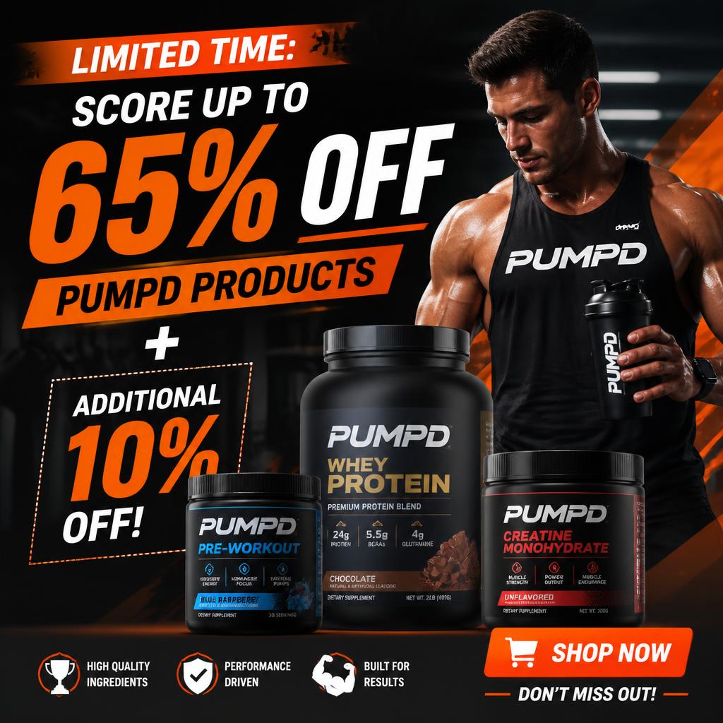 Limited Time: Score Up to 65% Off Pumpd Products + Additional 10% Off!