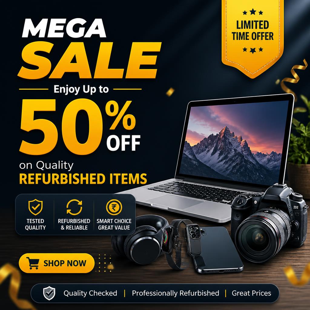 Mega Sale: Enjoy Up to 50% Off on Quality Refurbished Items