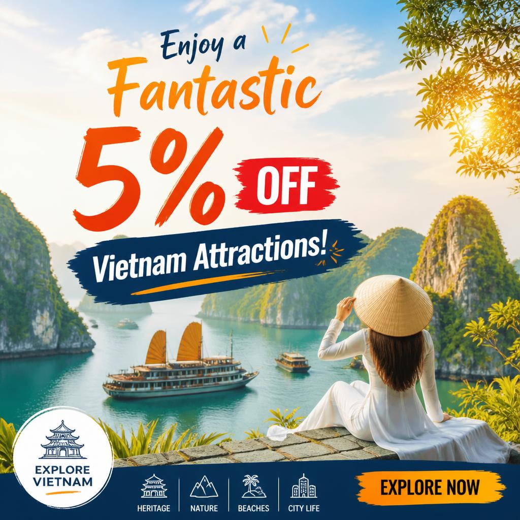 Enjoy a Fantastic 5% Off Vietnam Attractions!