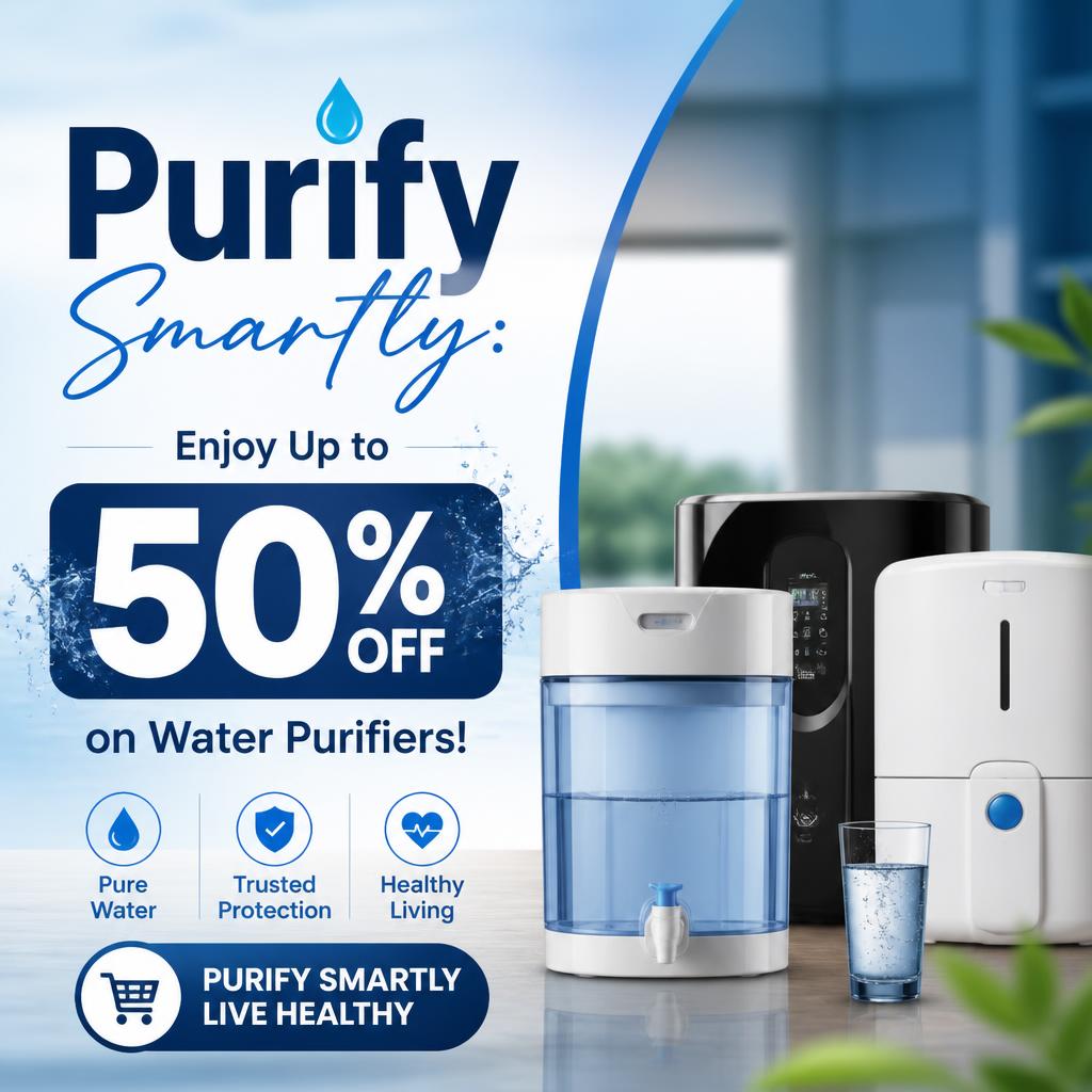 Purify Smartly: Enjoy Up to 50% Off on Water Purifiers!