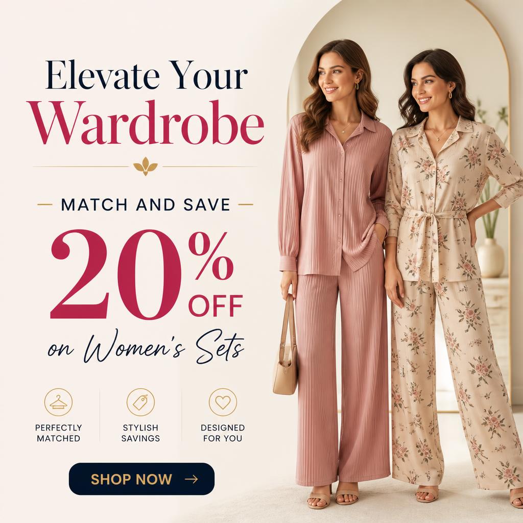 Elevate Your Wardrobe: Match and Save 20% on Women's Sets