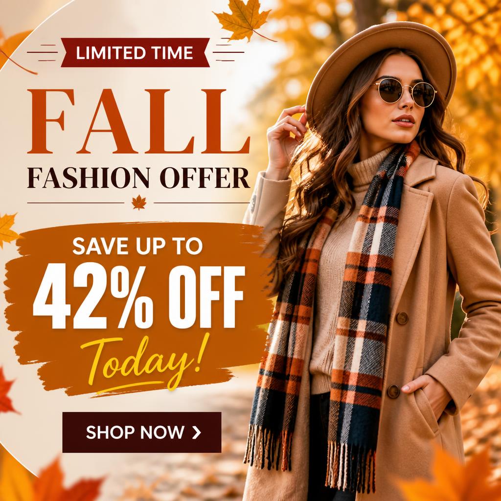 Limited Time Fall Fashion Offer: Save Up to 42% Off Today!