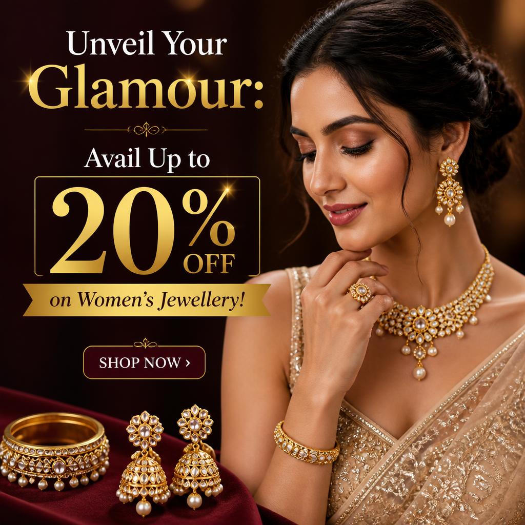 Unveil Your Glamour: Avail Up to 20% Off on Women’s Jewellery!