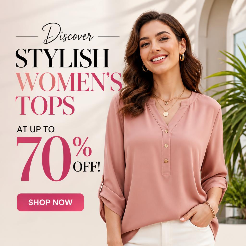 Discover Stylish Women's Tops at Up to 70% Off!