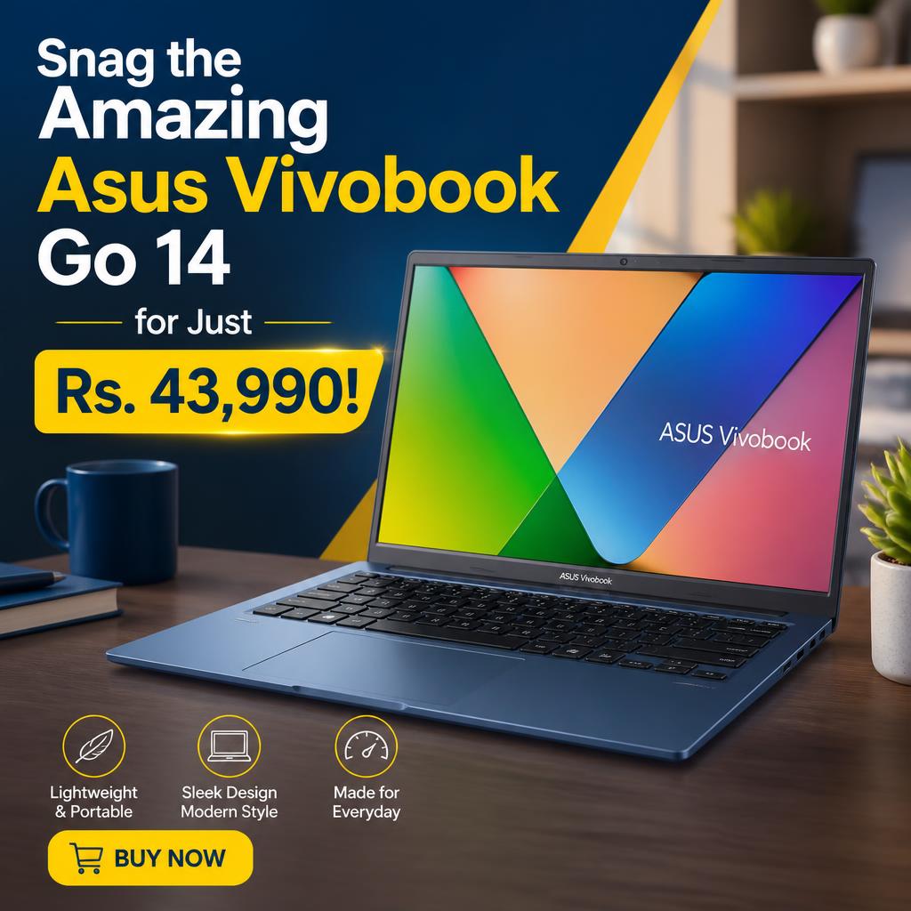Snag the Amazing Asus Vivobook Go 14 for Just Rs. 43,990!