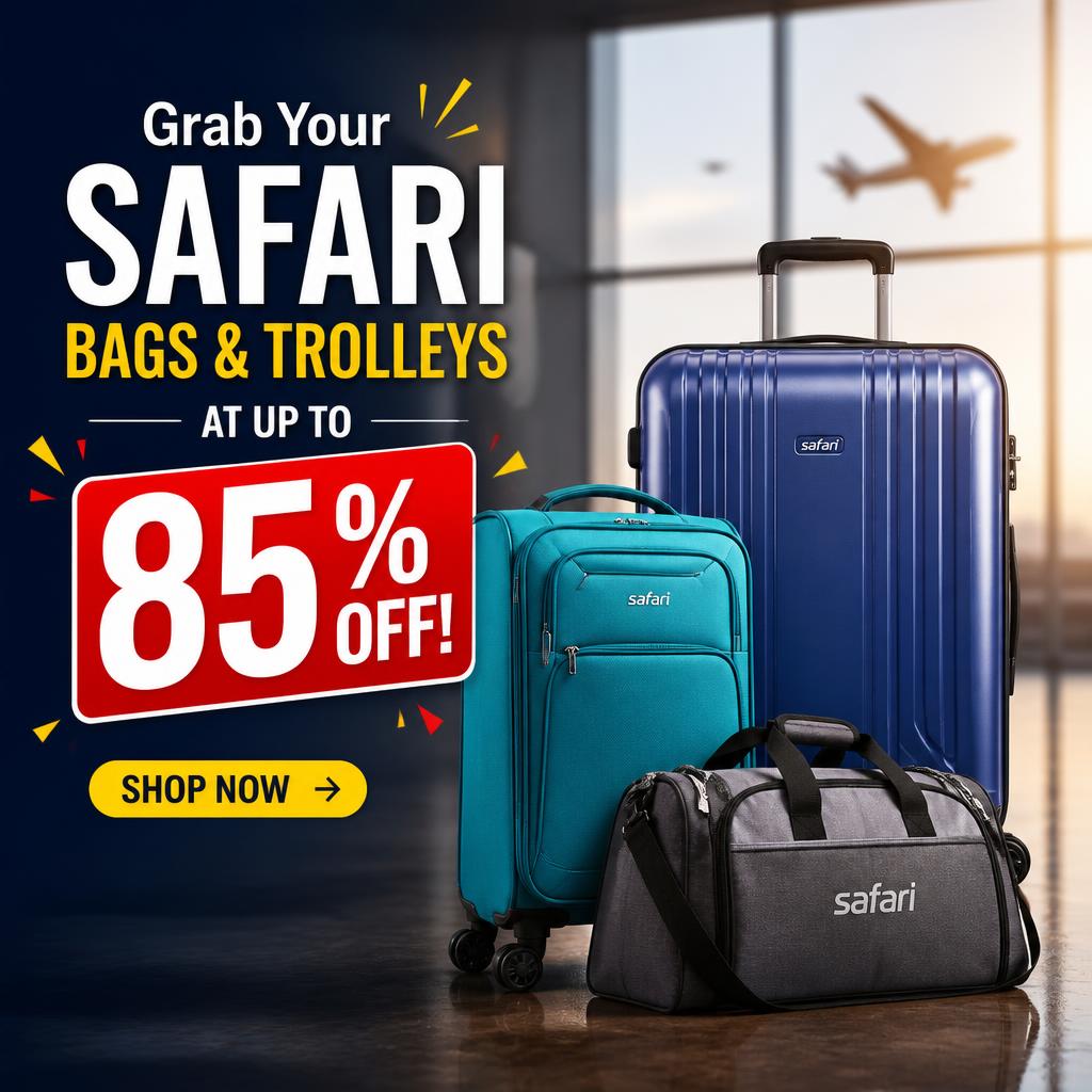 Grab Your Safari Bags & Trolleys at Up to 85% Off!