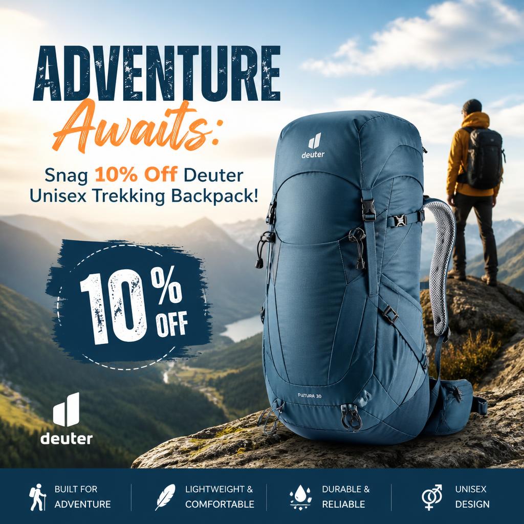 Adventure Awaits: Snag 10% Off Deuter Unisex Trekking Backpack!
