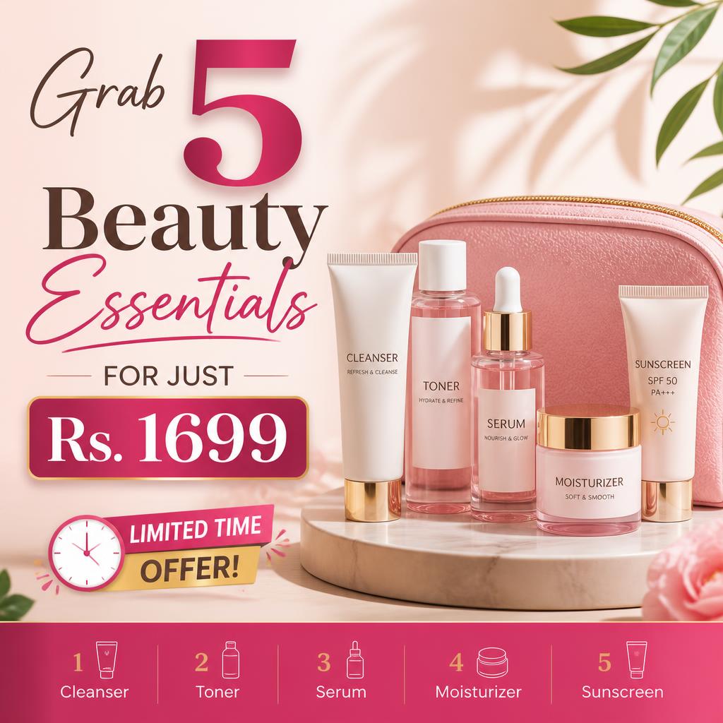 Grab 5 Beauty Essentials for Just Rs. 1699 - Limited Time Offer!