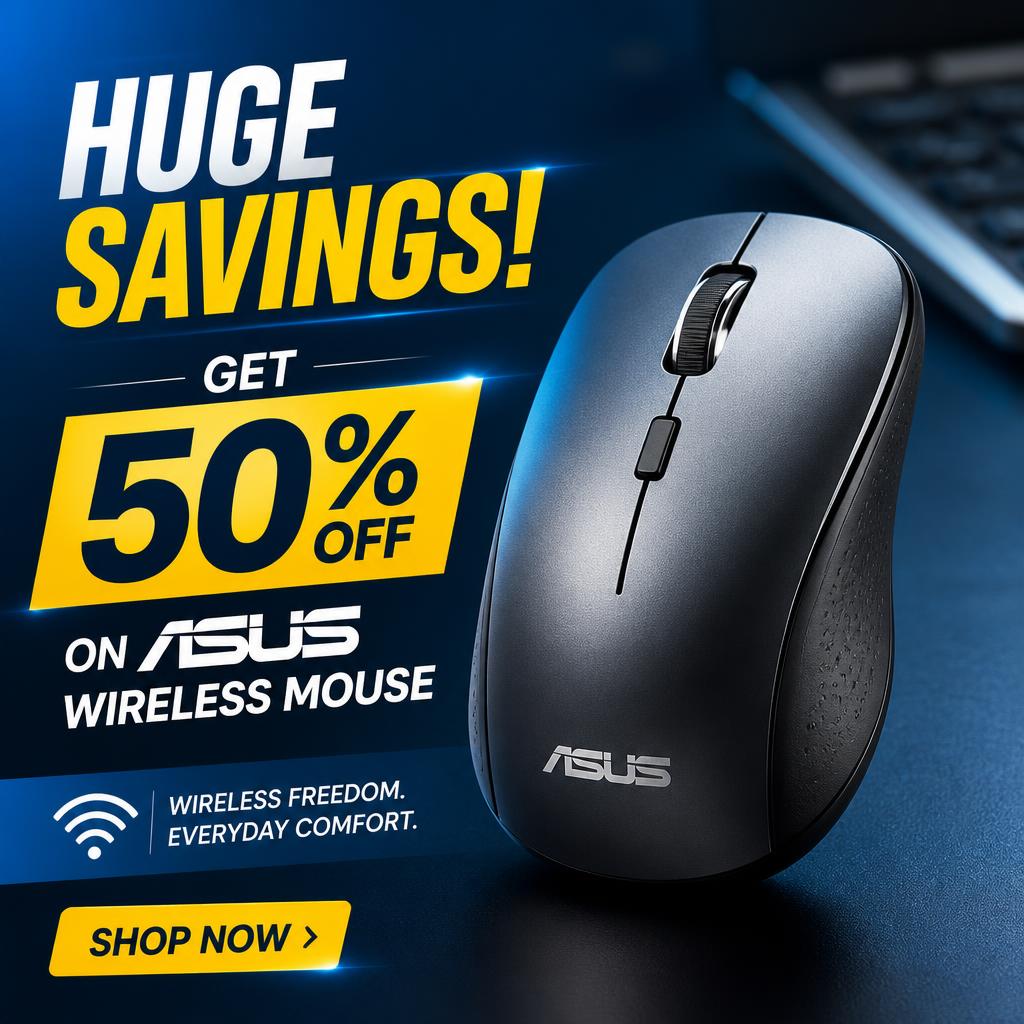 Huge Savings: Get 50% Off on Asus Wireless Mouse Today!