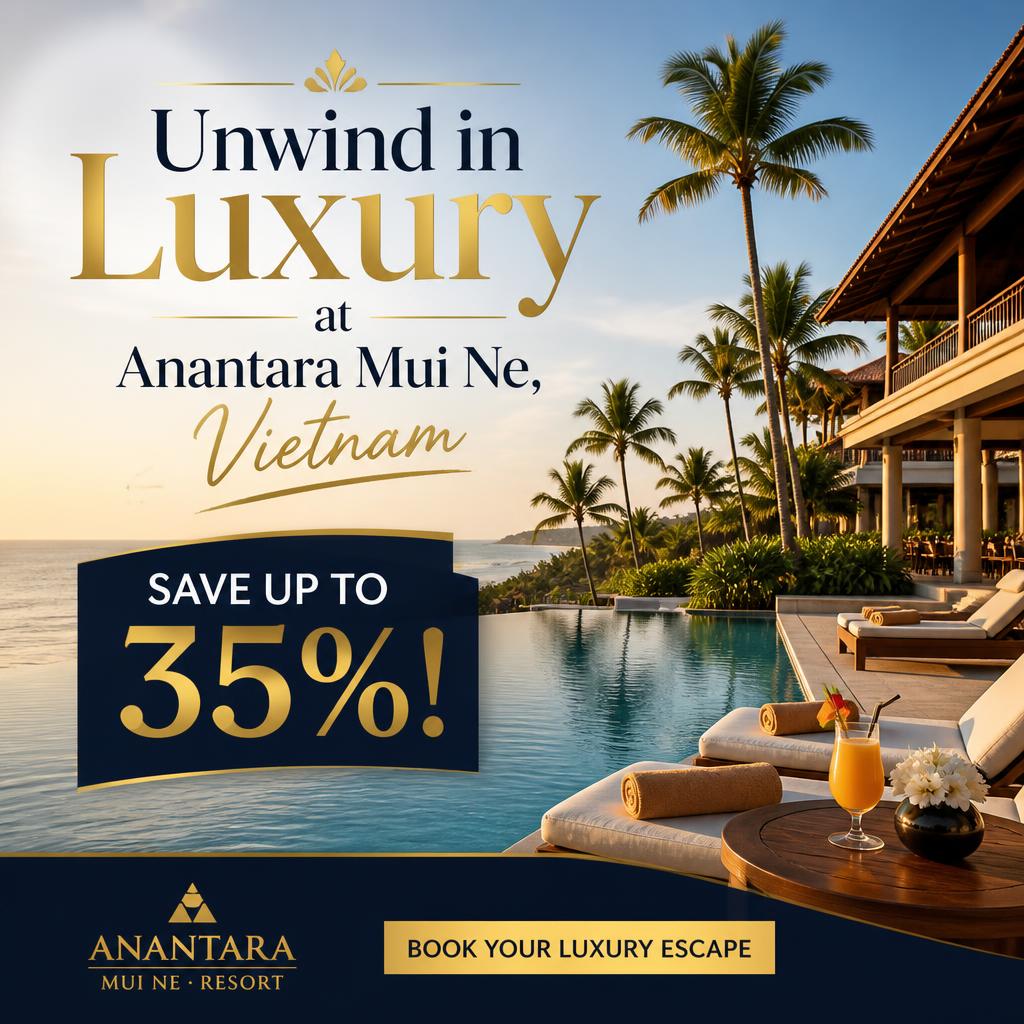 Unwind in Luxury at Anantara Mui Ne, Vietnam – Save Up to 35%!