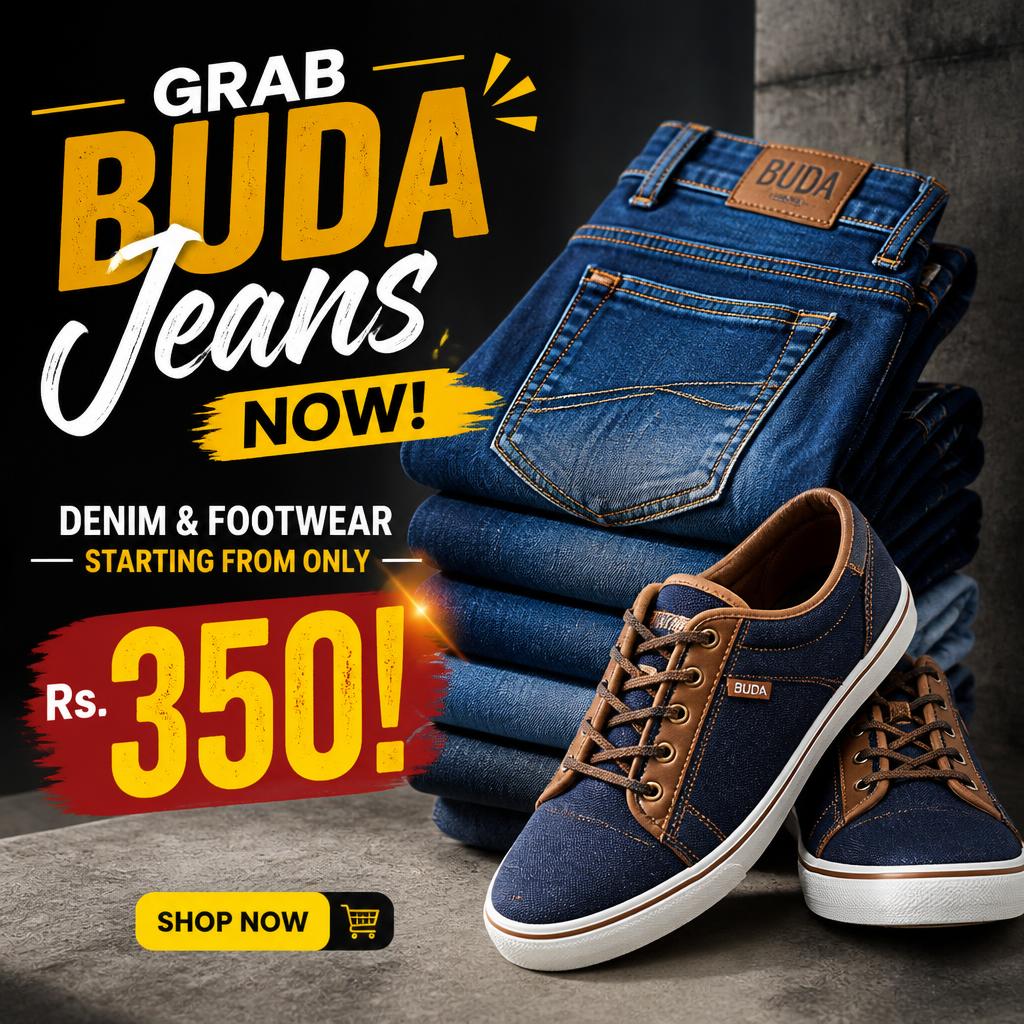 Grab Buda Jeans Now: Denim & Footwear Starting from Only Rs.350!