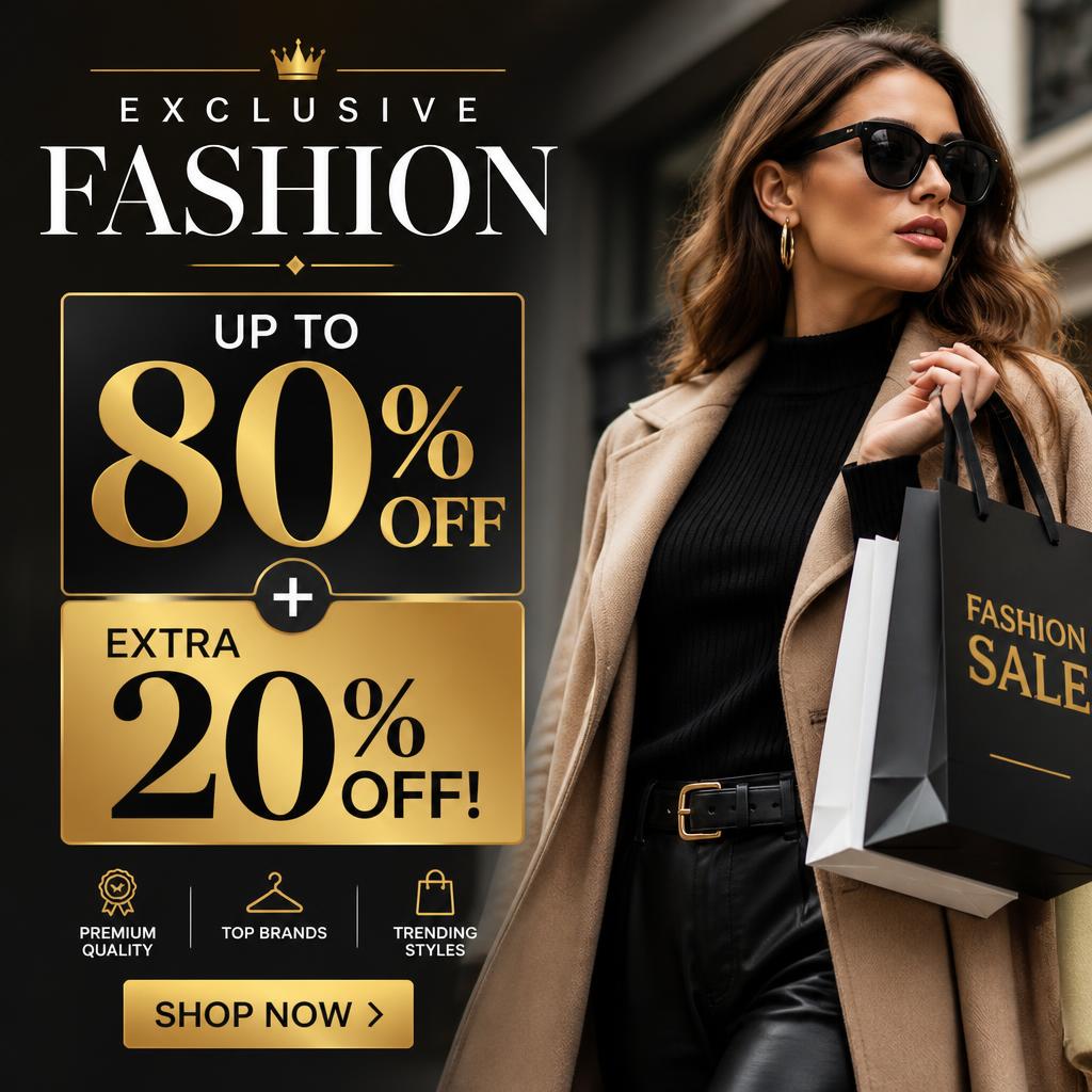 Exclusive Fashion: Up to 80% Off Plus Extra 20% Off!