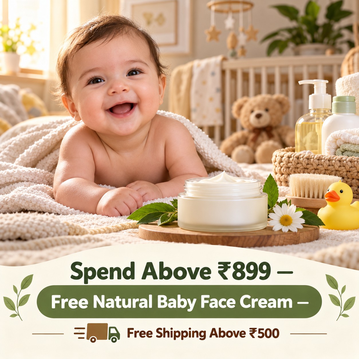 Enjoy a Free Natural Baby Face Cream When You Spend Over Rs. 899!