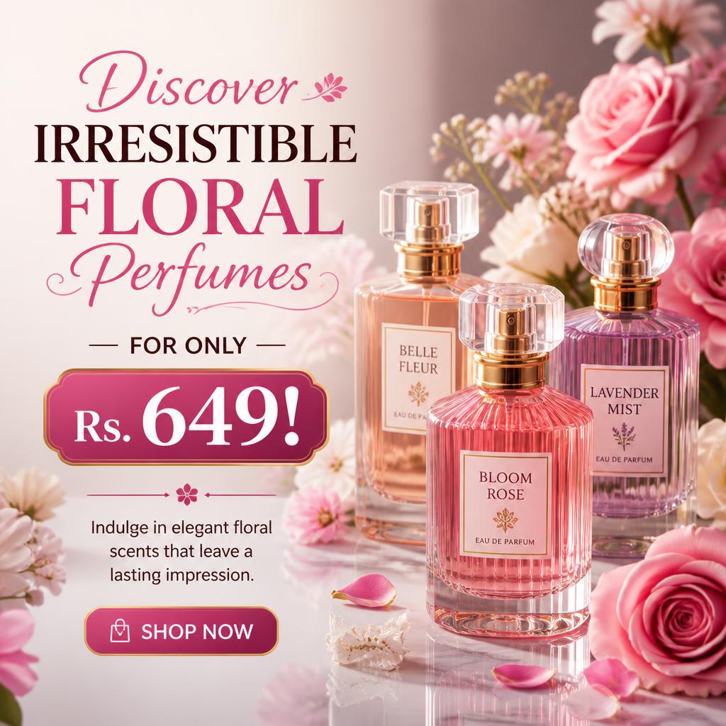 Discover Irresistible Floral Perfumes for Only Rs. 649!